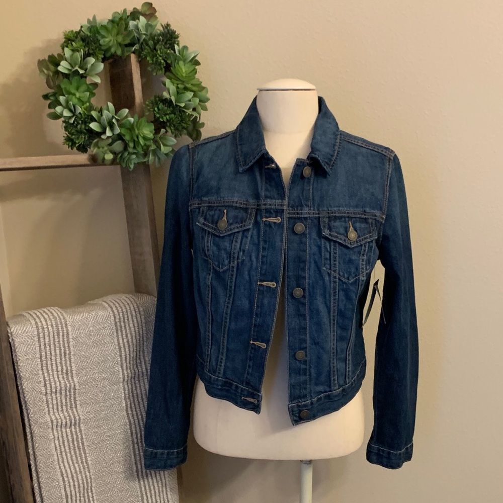 Old Navy denim cropped jacket